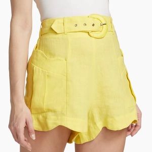 *NWT* Farm Rio Ruffled-Cuff Belted Shorts